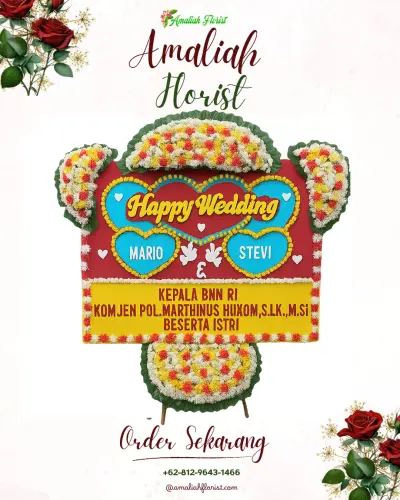 Karangan Papan Bunga Pernikahan di Pati